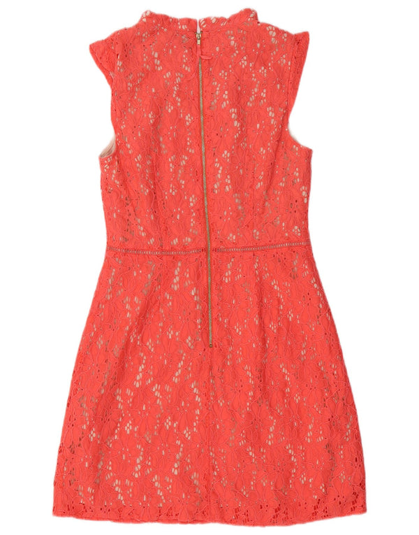 Abito tubino in pizzo da donna Oasis UK 10 Piccolo cotone floreale rosso