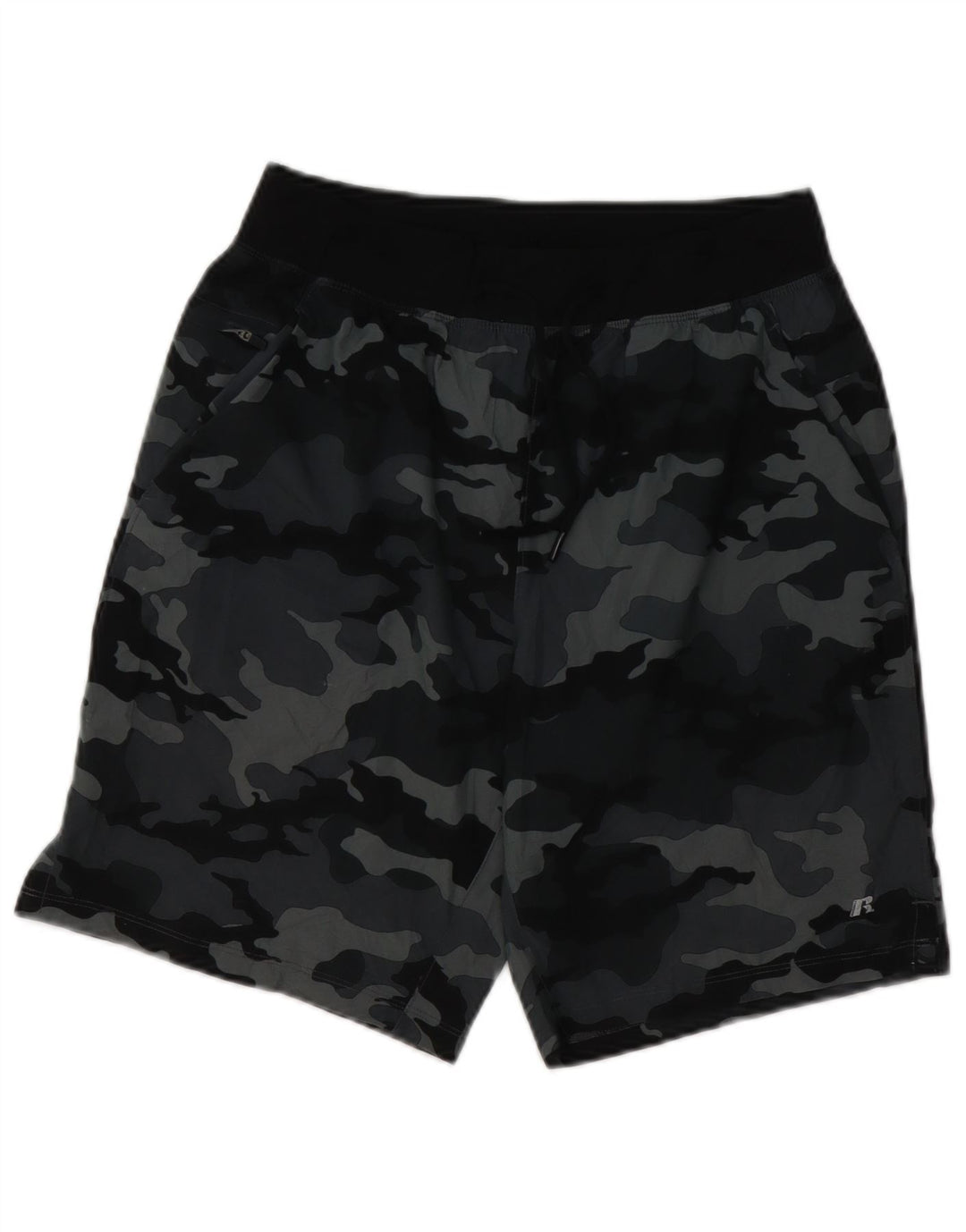 Pantaloncini sportivi da uomo RUSSELL ATHLETIC piccoli in poliestere mimetico grigio