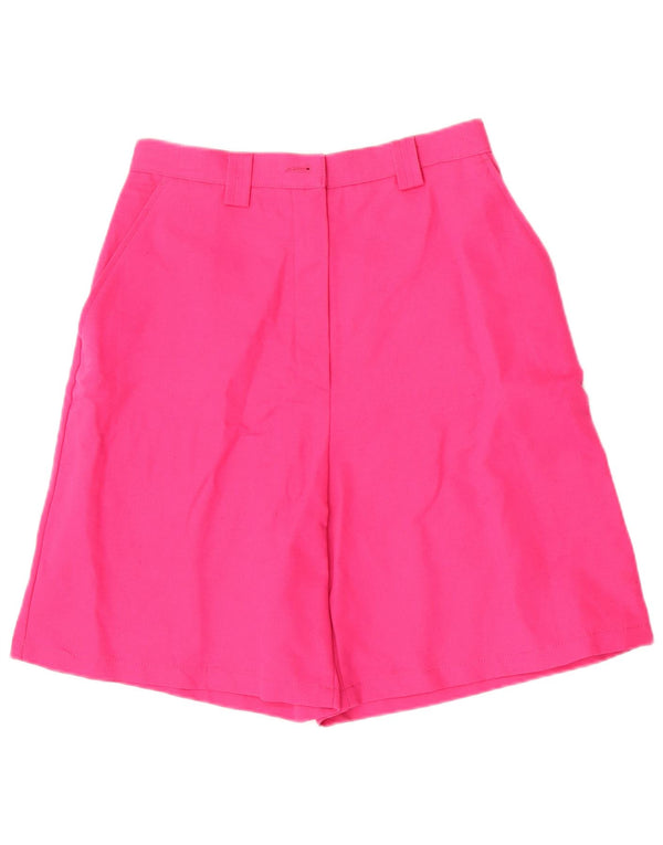Trussardi Womens High Rise Chino Shorts IT 44 Medium W26 Pink Cotton