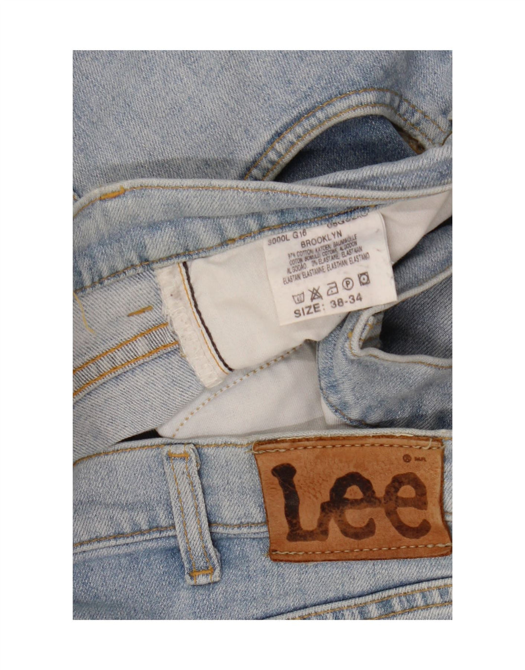Jeans dritti da uomo LEE Brooklyn W38 L34 cotone blu