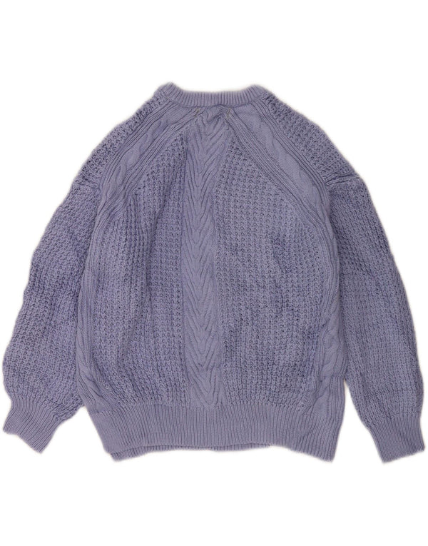 Maglione maglione oversize con scollo a barca Marks & Spencer da donna UK 8 piccolo viola