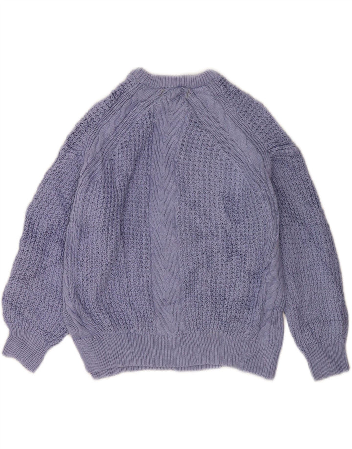 Maglione maglione oversize con scollo a barca Marks & Spencer da donna UK 8 piccolo viola