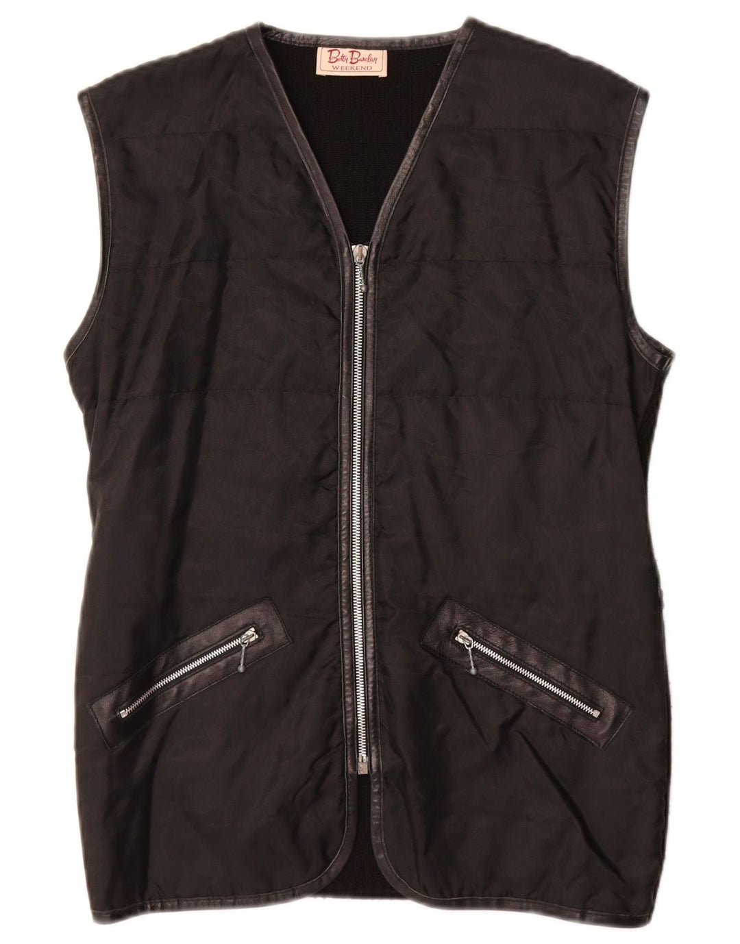 Gilet da fine settimana da uomo Betty Barclay piccolo in lana nera
