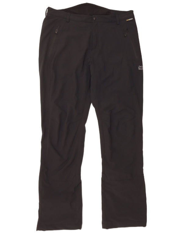 JACK WOLFSKIN Pantaloni dritti da uomo con giacca a vento grandi W35 L35 neri