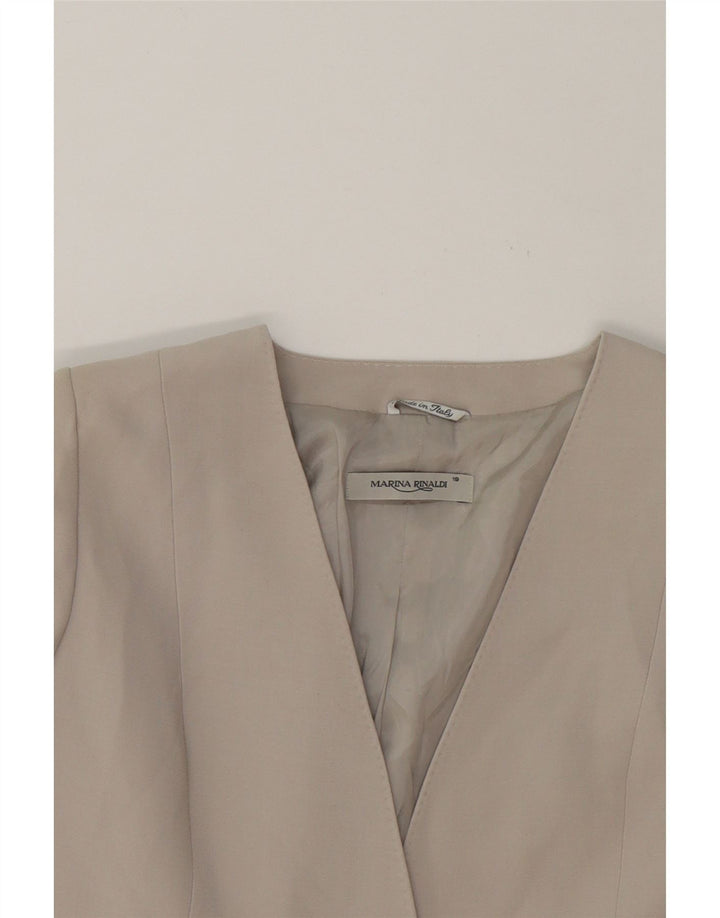 MARINA RINALDI Womens Oversized 1 Button Blazer Jacket Size 19 Small Grey Vintage Marina Rinaldi and Second-Hand Marina Rinaldi from Messina Hembry 
