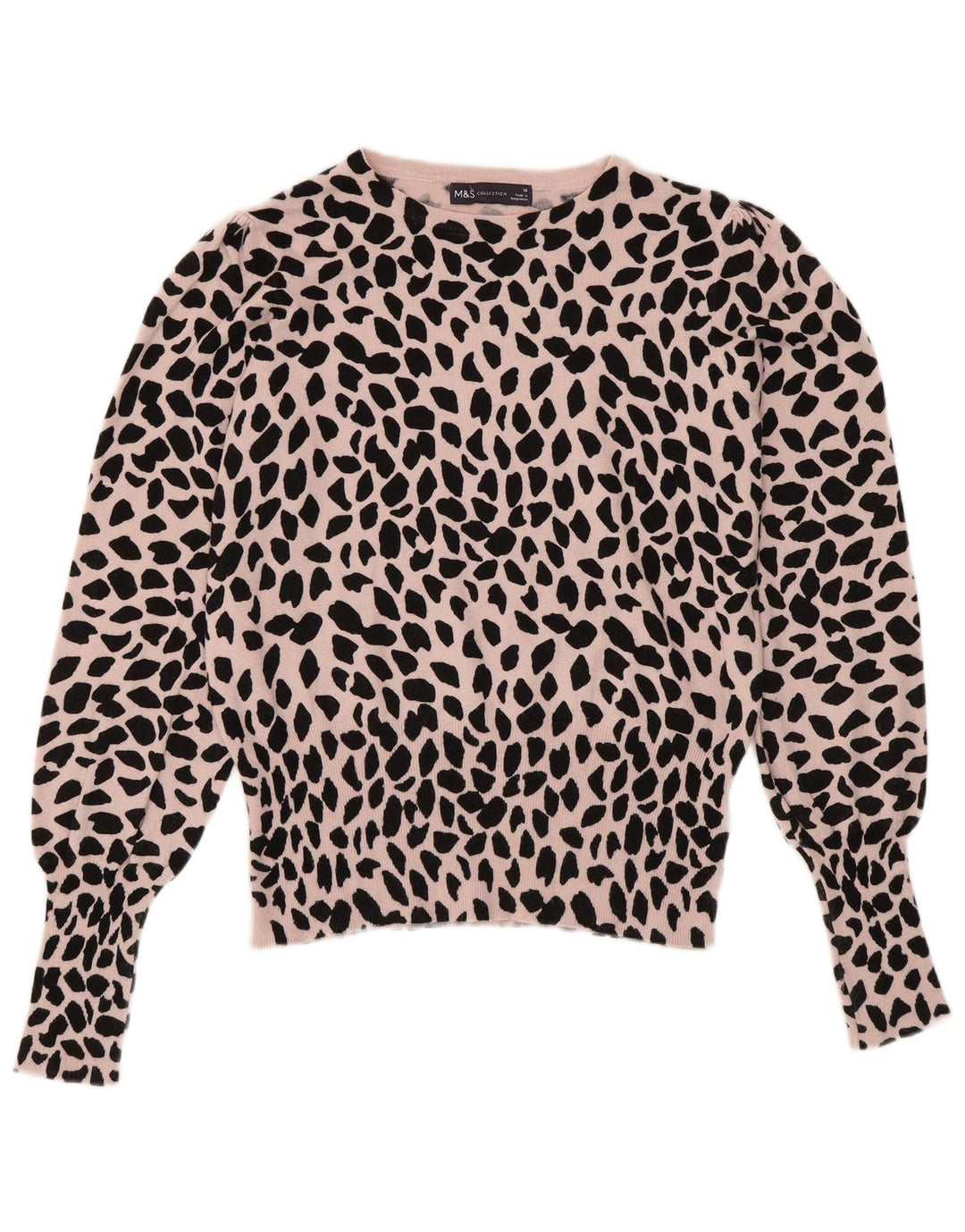 Maglione maglione con scollo a barca da donna Marks & Spencer UK 10 piccolo rosa