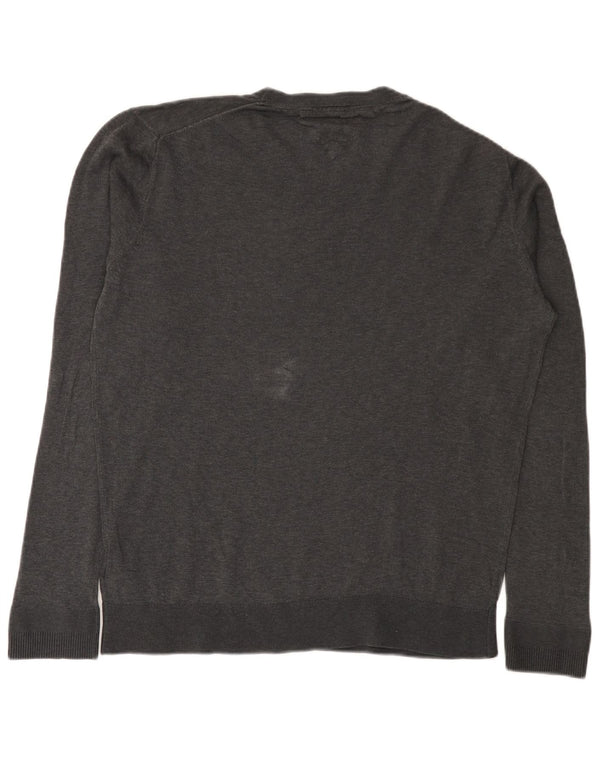 Maglione maglione girocollo da uomo Tommy Hilfiger XL in cotone grigio