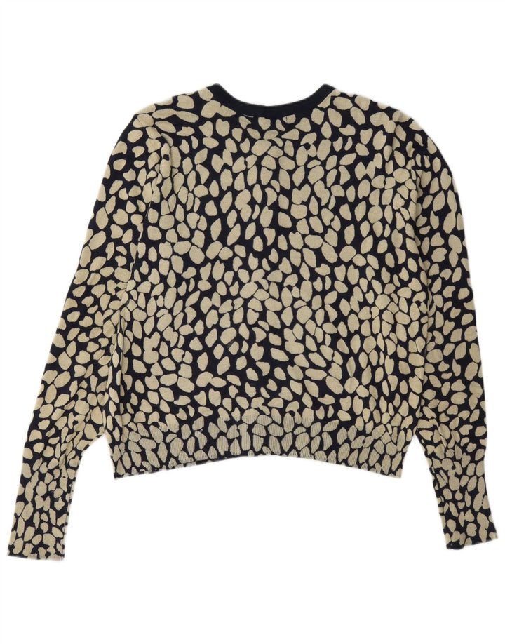 Maglione cardigan da donna Marks & Spencer UK 14 medio nero geometrico