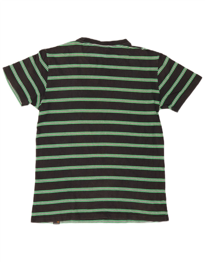T-shirt da uomo Carhartt Top in cotone a righe nere medie
