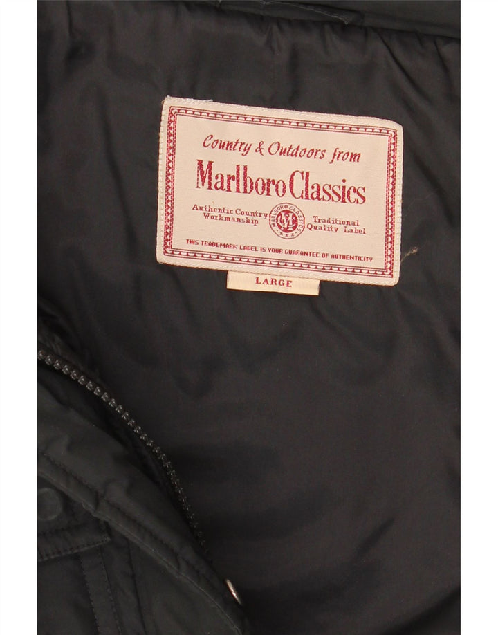 Giacca imbottita da uomo Marlboro Classics UK 40 grande nera