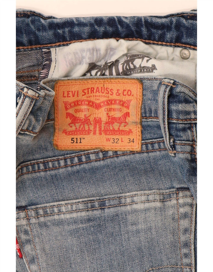 Jeans Levi's Uomo 511 Slim W32 L31 Cotone Blu