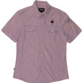 Camicia Blauer Uomo Manica Corta Militare Large Cotone Lilla