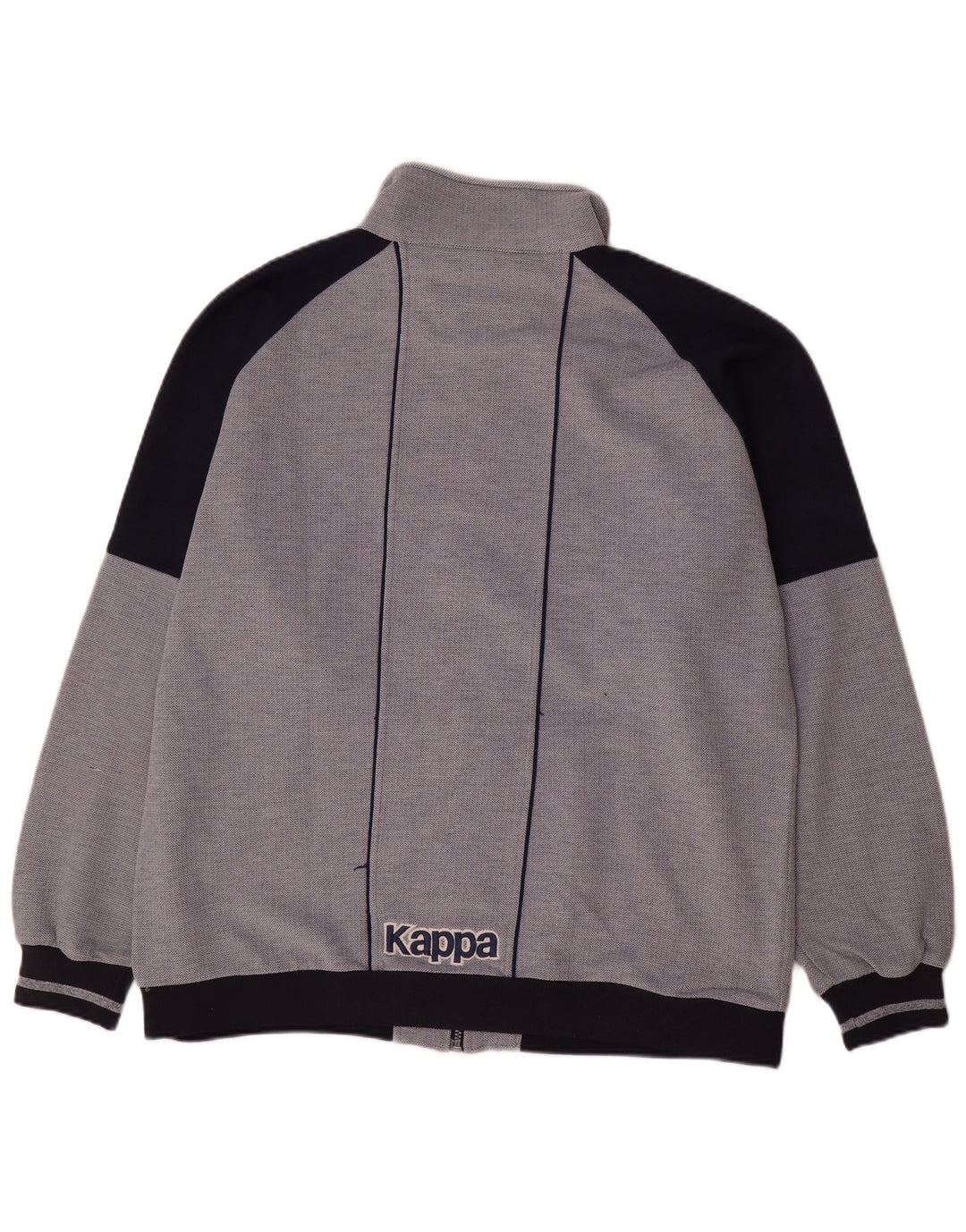 Giacca da ginnastica grafica da uomo Kappa XL in poliestere grigio