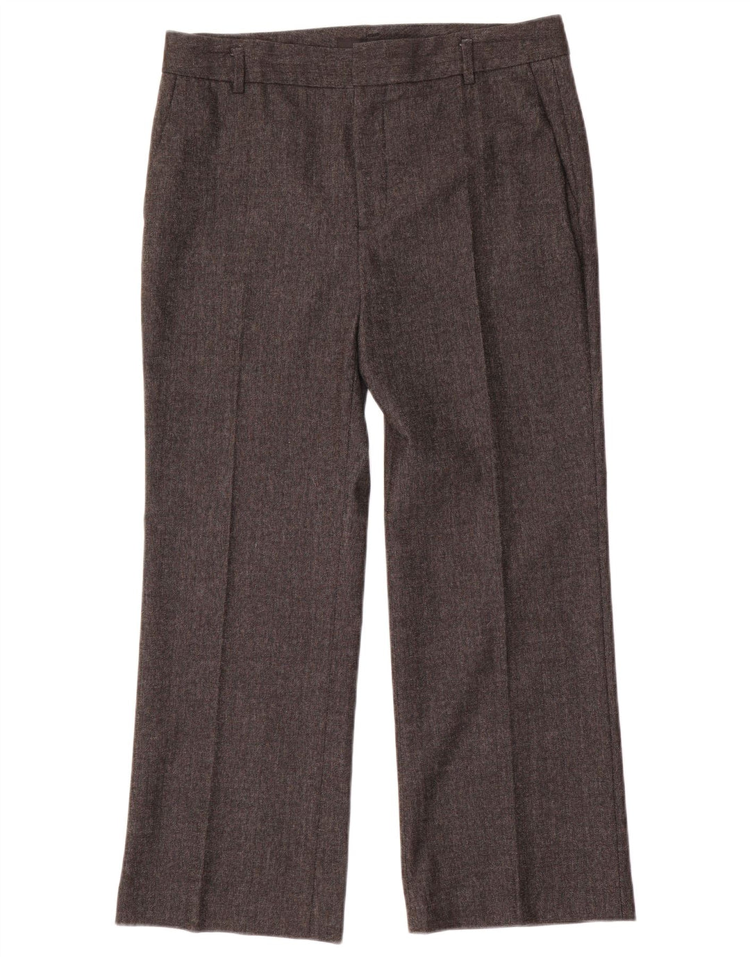 Pantaloni da abito dritti da donna Zara EU 40 medi W30 L27 grigio a spina di pesce