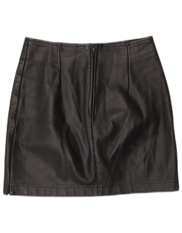 Gonna in pelle da donna COLOMBUS W26 piccola in pelle nera