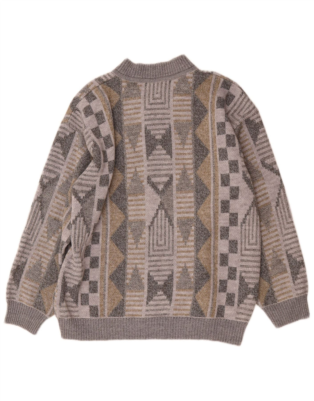 Maglione cardigan da uomo Steiner XL multicolore geometrico