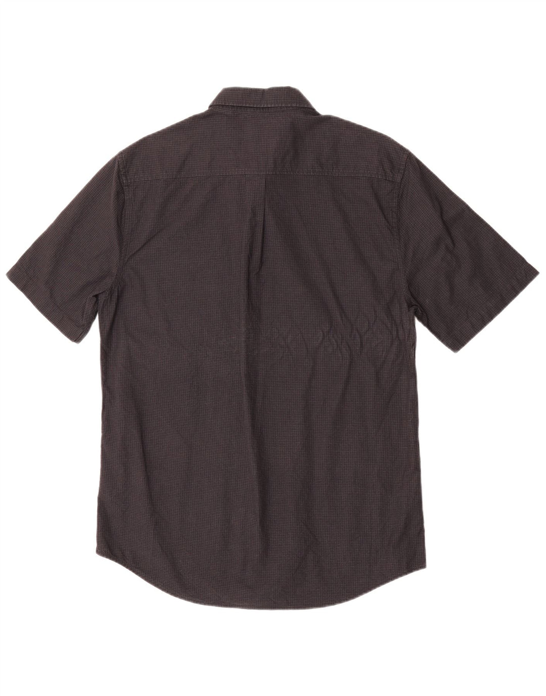 Camicia a maniche corte da uomo Superdry in cotone a quadri neri grandi