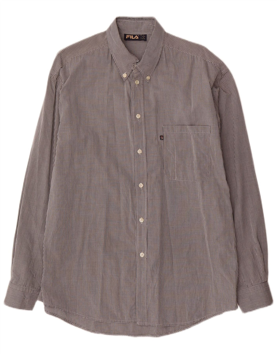 Camicia Fila da uomo a quadri grigi grandi