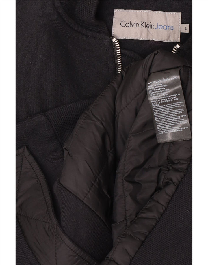 Giubbotto bomber da uomo Calvin Klein Jeans UK 40 grande cotone nero