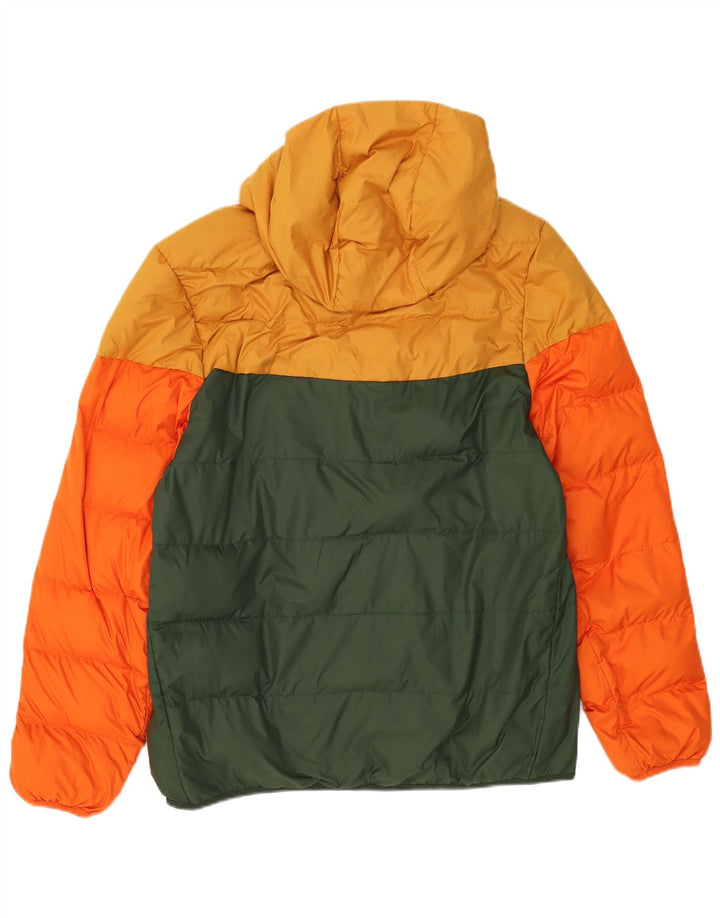 Giacca imbottita con cappuccio Nike da uomo UK 40 Large Giallo Colourblock Poliestere