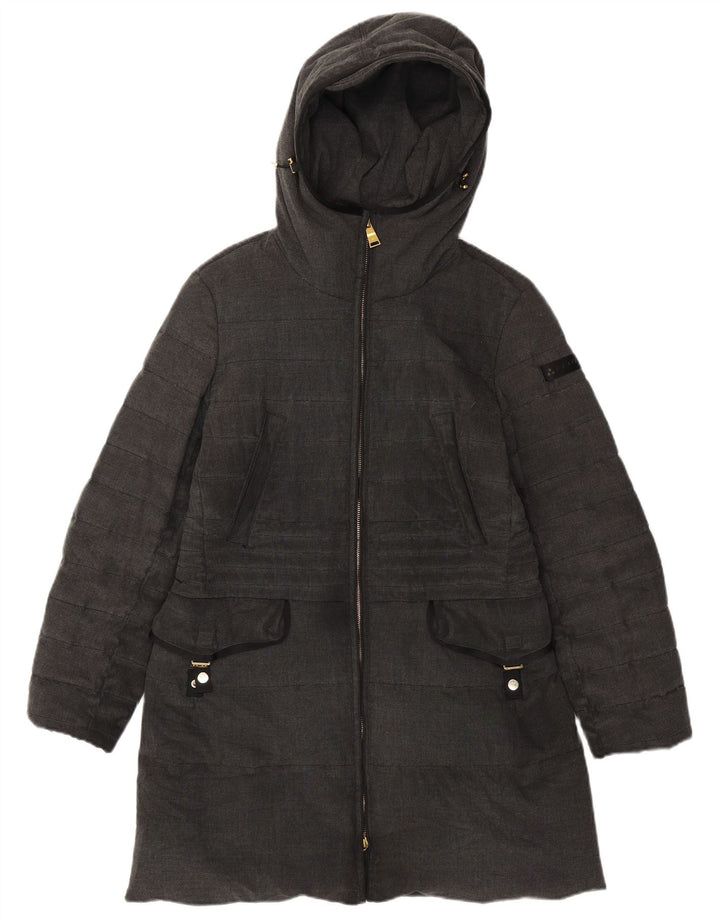 Cappotto imbottito con cappuccio da donna PEUTEREY IT 46 Large grigio poliestere