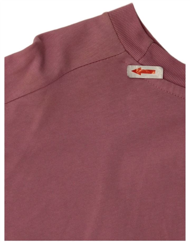 Converse T-shirt oversize da donna Top UK 10 Small Rosa Cotone