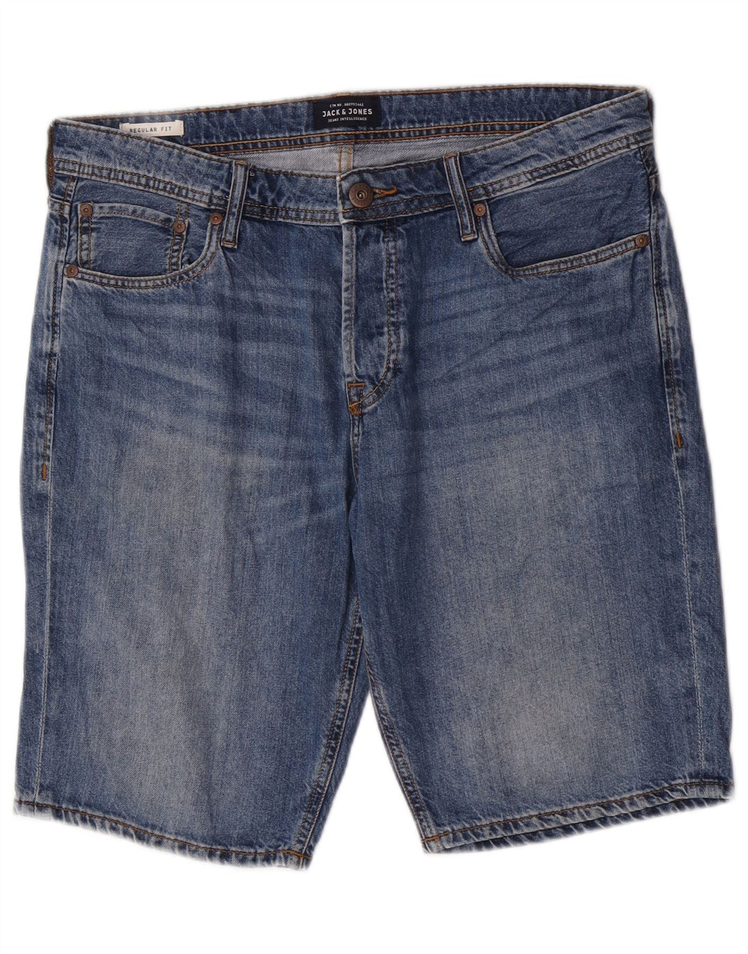 Pantaloncini di jeans vestibilità regolare da uomo Jack & Jones grandi W34 blu