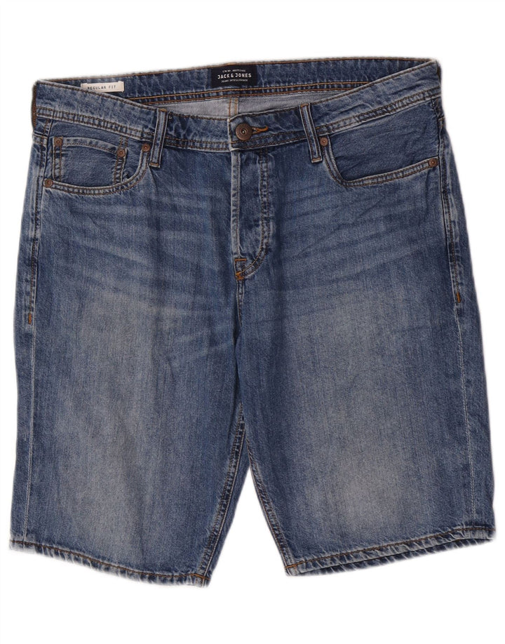 Pantaloncini di jeans vestibilità regolare da uomo Jack & Jones grandi W34 blu