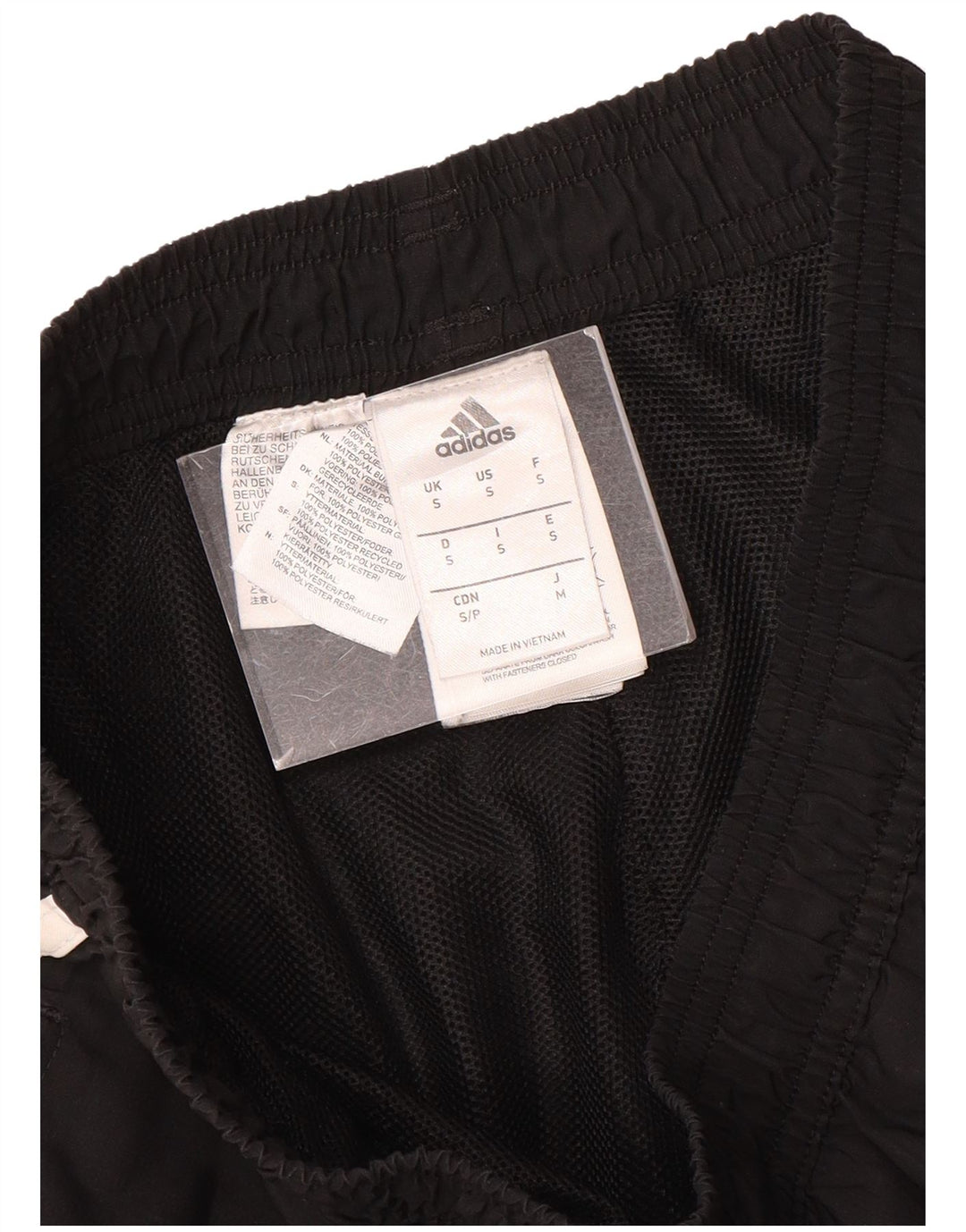 Pantaloni da tuta da uomo Adidas Joggers piccoli in poliestere nero
