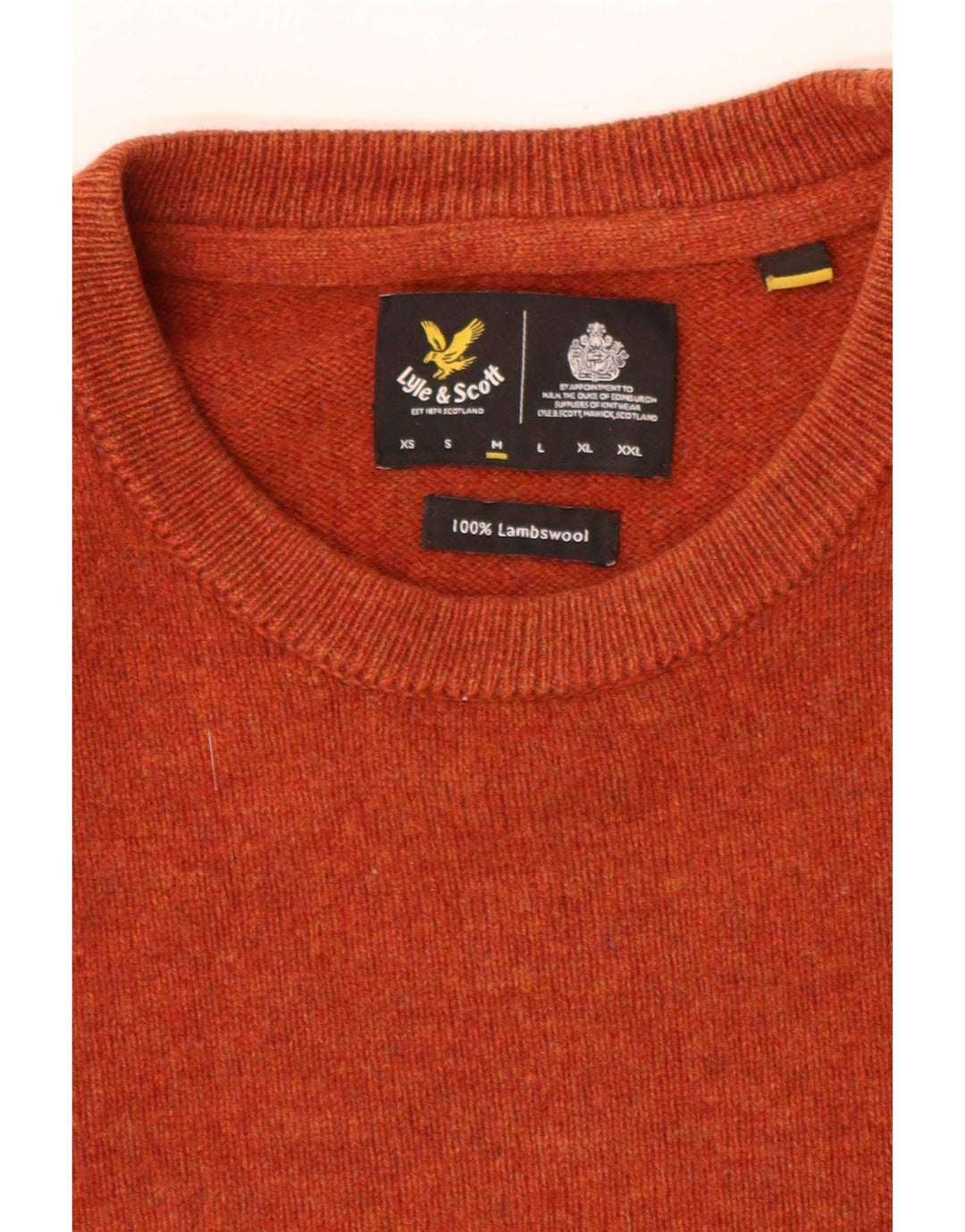 Maglione maglione girocollo da uomo vestibilità ampia Lyle & Scott arancione medio