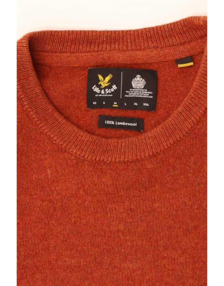 Maglione maglione girocollo da uomo vestibilità ampia Lyle & Scott arancione medio