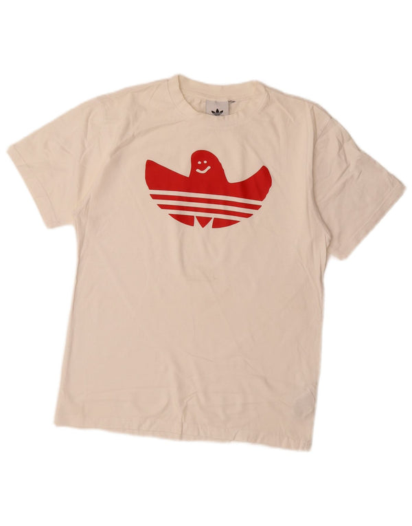 T-shirt grafica da uomo Adidas Top piccola bianca