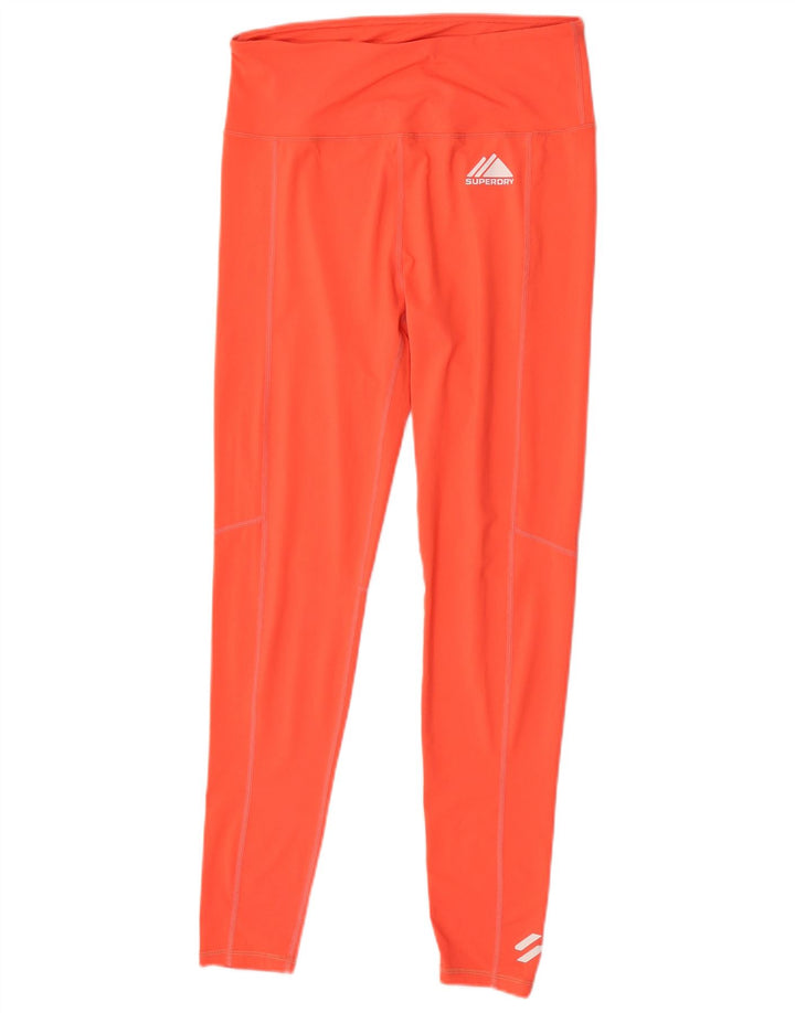 Leggings da donna Superdry UK 16 Large Arancione Poliestere