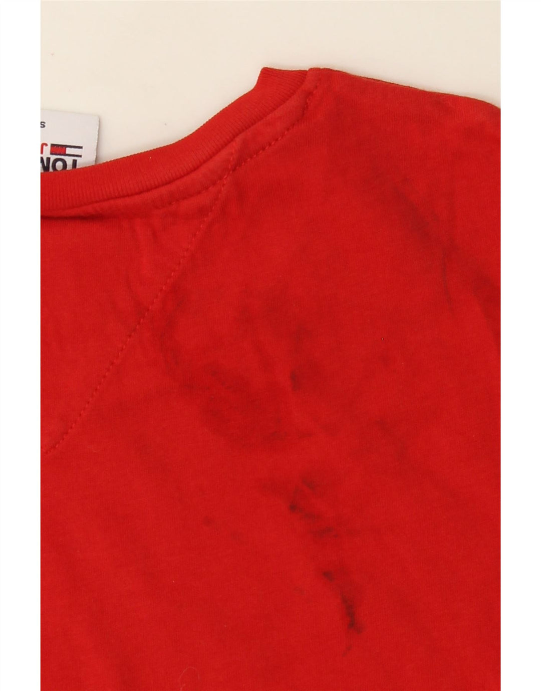TOMMY HILFIGER T-shirt grafica da uomo Top piccola in cotone rosso
