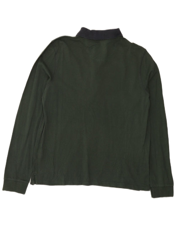 Polo Kappa Uomo Manica Lunga Large Verde Cotone