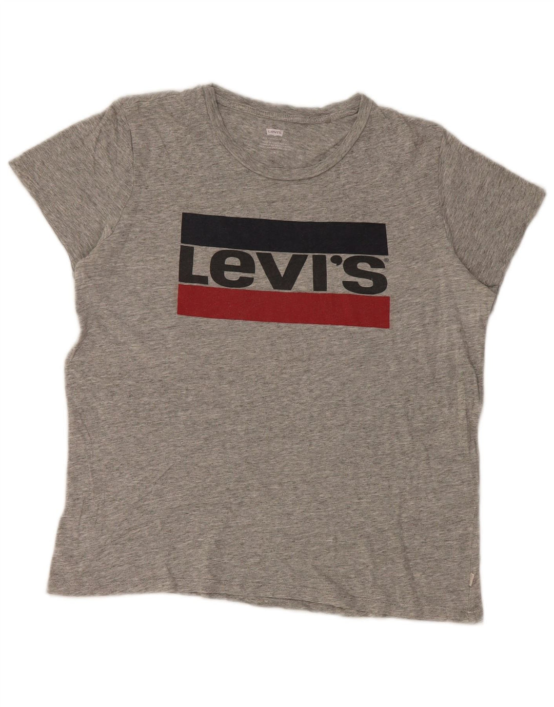 T-shirt grafica da donna Levi's Top UK 14 Cotone grigio medio
