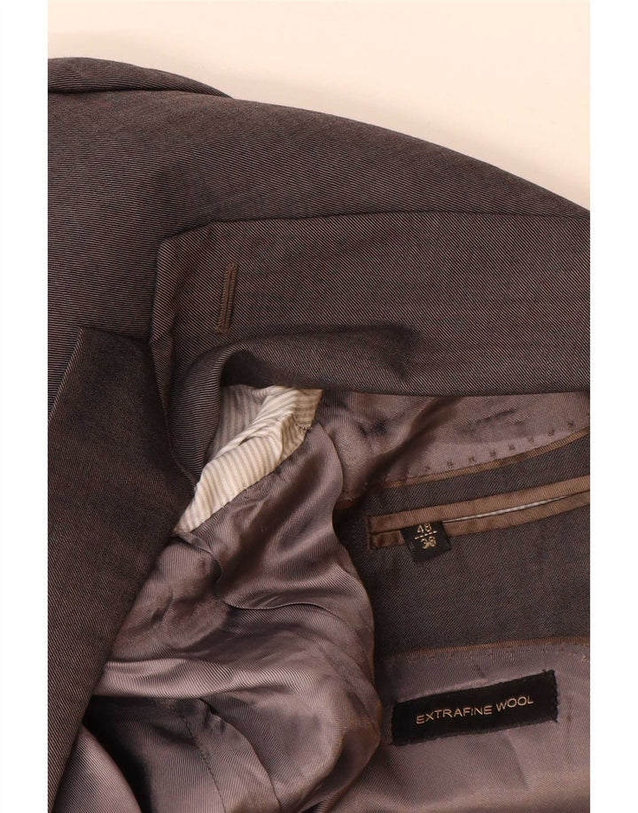 Giacca blazer da uomo a 2 bottoni Massimo Dutti EU 48 lana grigio medio
