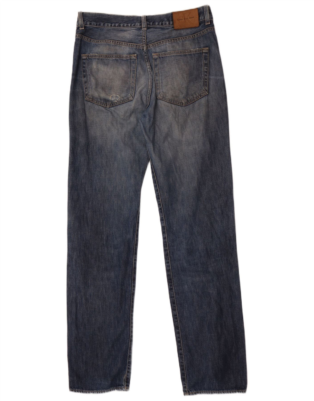 Jeans dritti invecchiati da uomo Calvin Klein W32 L34 Blu