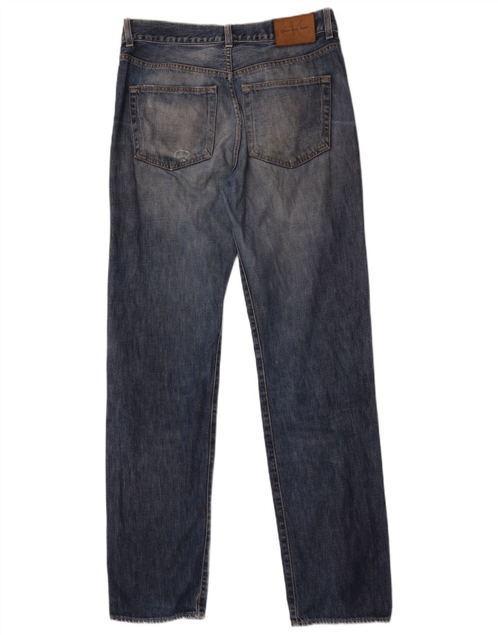 Jeans dritti invecchiati da uomo Calvin Klein W32 L34 Blu