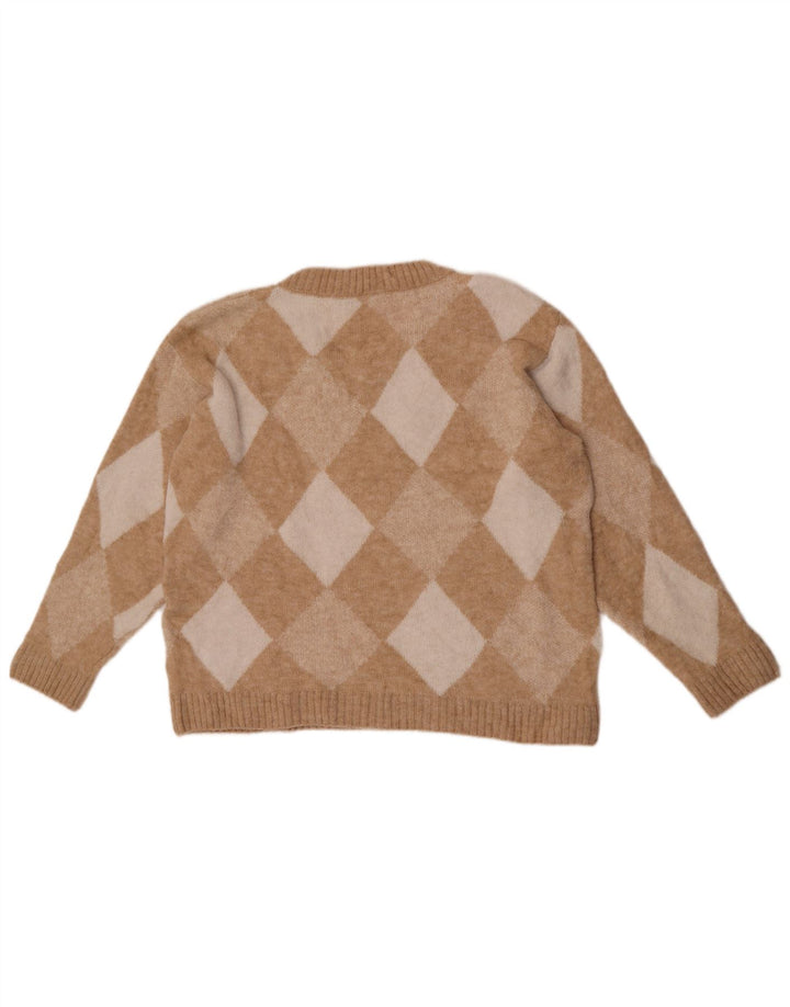 Maglione maglione con scollo a V da donna Marks & Spencer UK 10 piccolo Beige