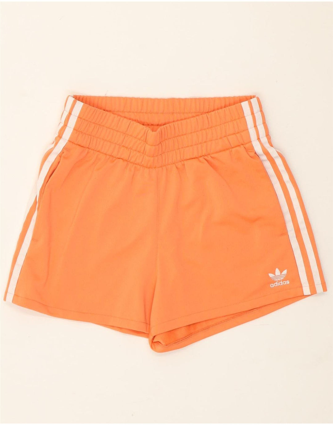 Pantaloncini sportivi Adidas da donna UK 6 XS arancione poliestere