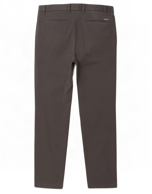 Hugo Boss Mens Slim Chino Trousers EU 50 Large W34 L29 Grey Cotton