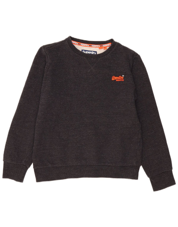 Felpa da donna Superdry Jumper UK 16 Large Grey Flecked Cotton