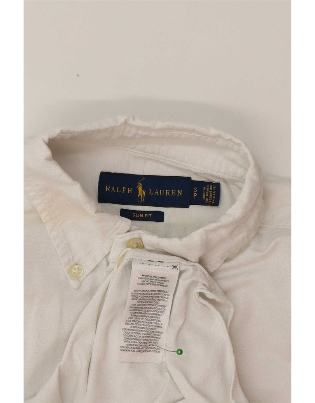 Camicia slim fit da uomo Ralph Lauren piccola in cotone bianco