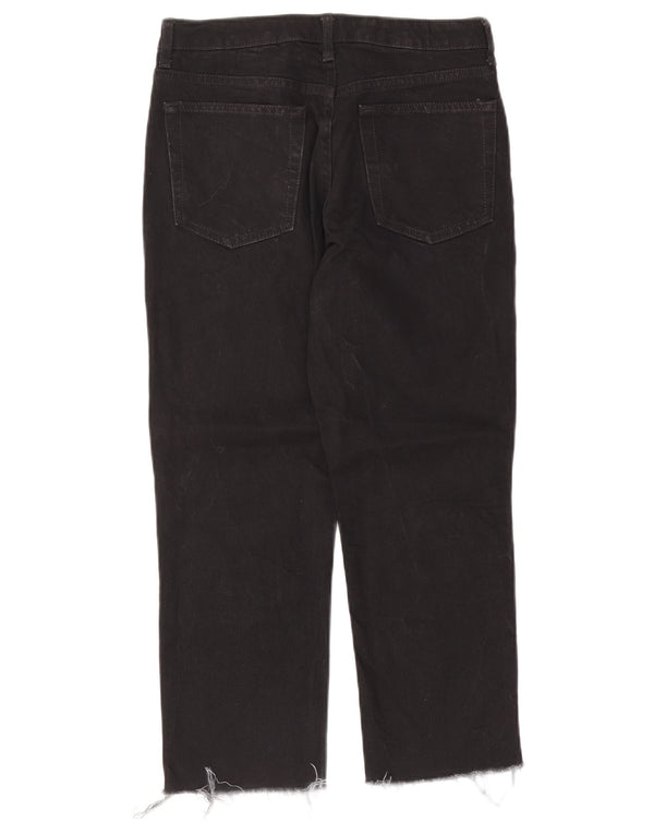 Topshop Womens Cropped Jeans UK 10 Small W27 L24 Black Cotton