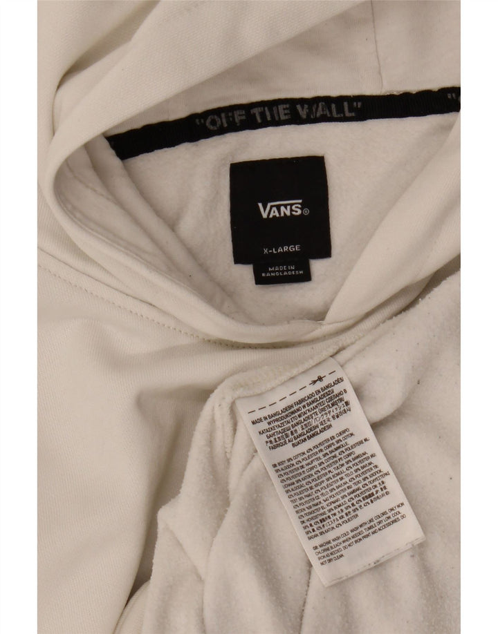 Felpa con cappuccio grafica da donna VANS UK 18 XL cotone bianco