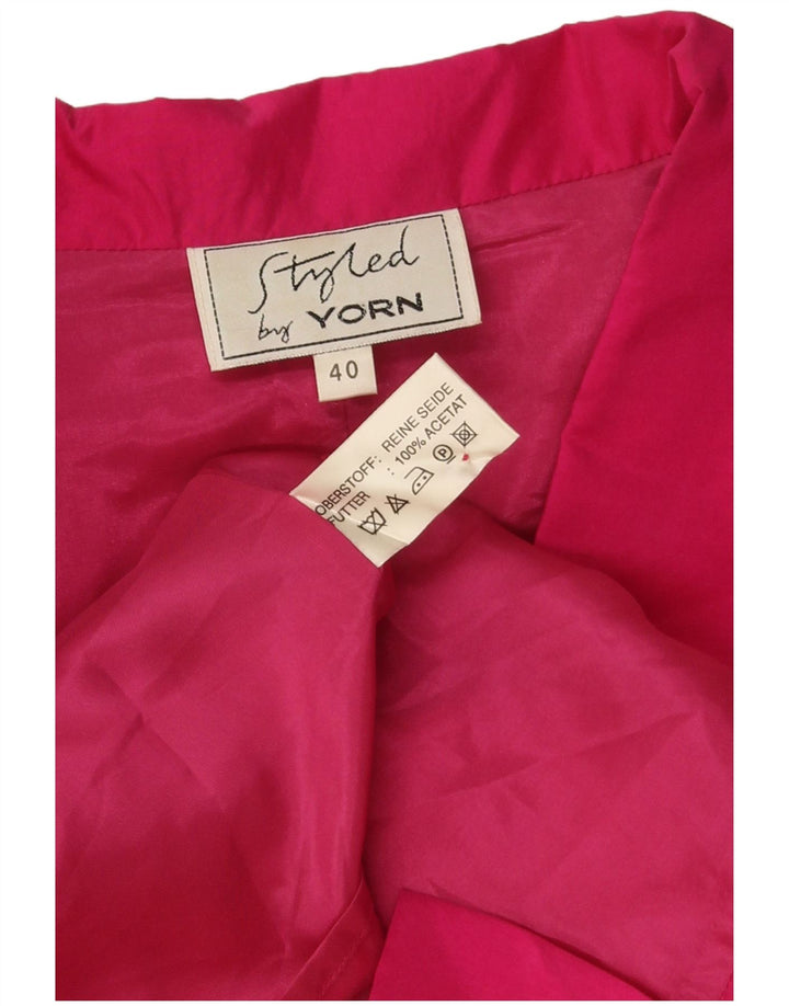 Giacca blazer da donna a 1 bottone Yorn EU 40 seta rosa media