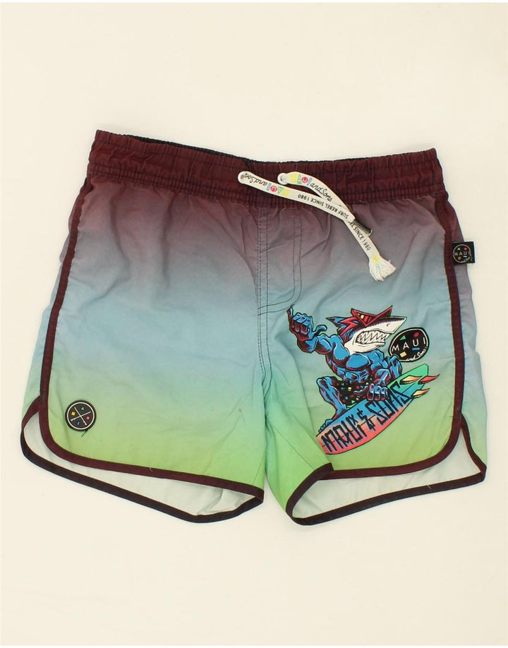 MAUI AND SONS Boys Graphic Swimming Shorts 9-10 Years Multicoloured Vintage Maui and Sons and Second-Hand Maui and Sons from Messina Hembry 