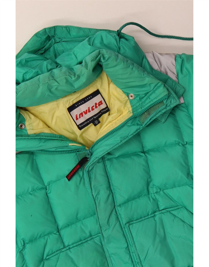 INVICTA Giacca imbottita con cappuccio da uomo IT 48 Nylon color block medio turchese