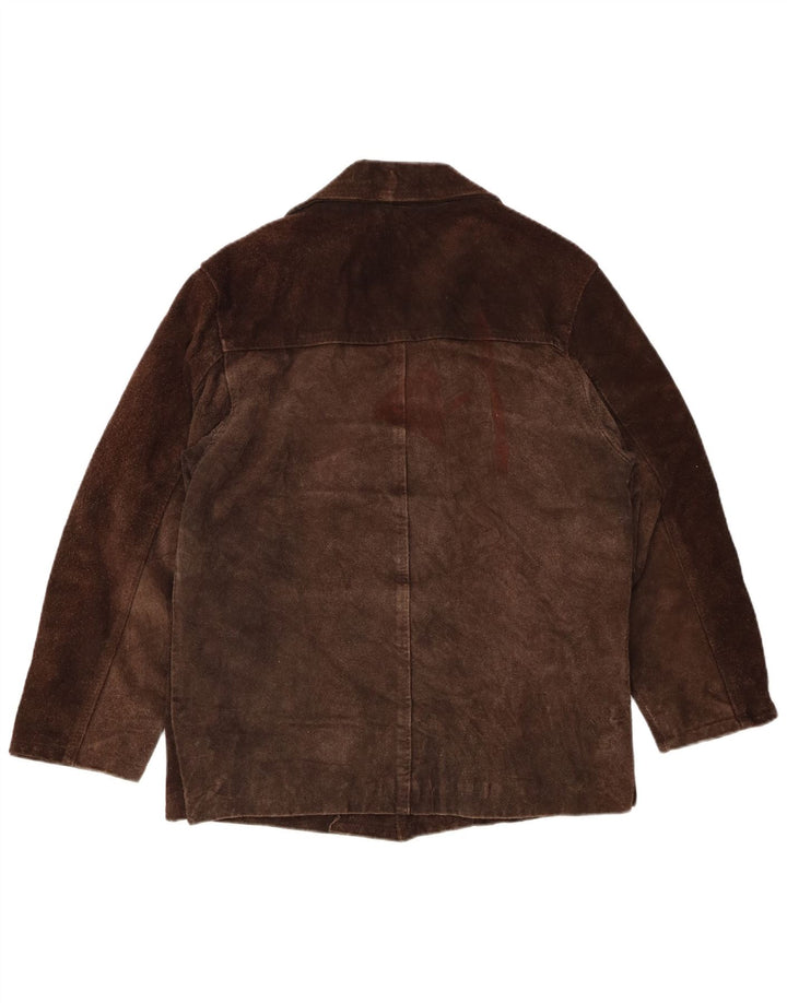 Giacca vintage in pelle scamosciata da uomo UK 38 Marrone medio